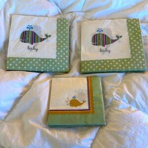 Whale napkins. Three sets. AWU brand. New